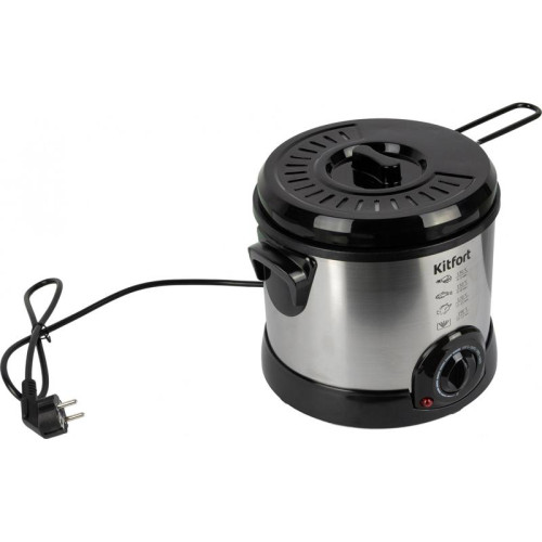 Фритюрница Kitfort КТ-2011 1200Вт серебристый/черный