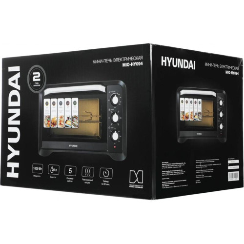Мини-печь Hyundai MIO-HY094 35л. 1600Вт черный