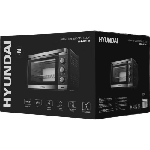 Мини-печь Hyundai MIO-HY101 30л. 1600Вт черный