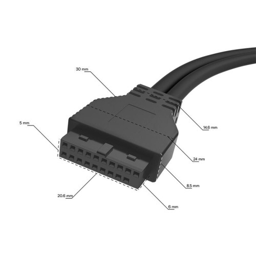GCR Планка в корпус USB 3.0, 2 порта 20 pin на 4 внешних порта, 0.58m, черный, GCR-55564 GCR Планка в корпус USB 3.0, 2 порта 20 pin на 4 внешних порта, 0.58m, черный, GCR-55564