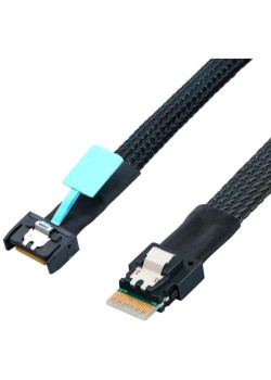 Кабель JPC P4900DN00800-3 Cable Slimline SASx4 38P (SFF8654, прямой Straight Type)  -TO-  Slimline SASx4 38P (SFF8654, (прямой Straight Type) , 85 Ohm, L:80cm (C5454)