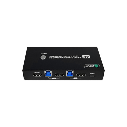 GCR Переключатель KVM HDMI 2.0, 2 устройства к 1 монитору 2X1, 4K60Hz, USB 3.0, GCR-57420