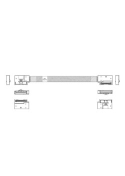 Кабель JPC P732FGB00800-1    Cable MCIO x8 74P (угловой Left Exit)  -TO-  MCIO x8 74P (угловой Left Exit) , 85 Ohm, L:80cm