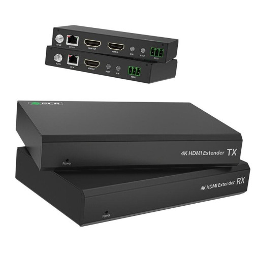 GCR Удлинитель HDMI 2.0 по витой паре 4K 60Hz до 120М передатчик + приемник, поддержка HDCP, IR & POC, RS232, LOOP OUT