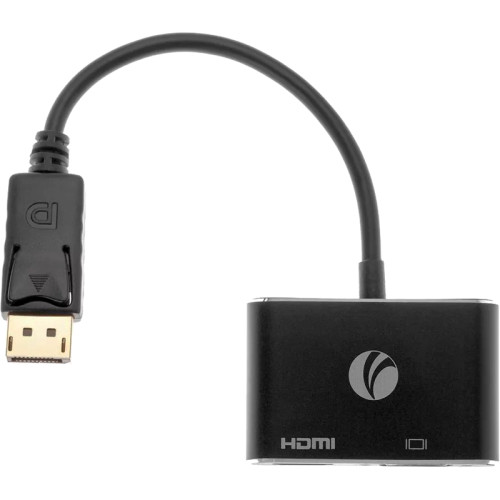 Кабель-переходник/ Кабель-переходник DisplayPort(M) ---> HDMI(F)+VGA(F)4K@30Hz VCOM Allum shell<CG640M-0.15>