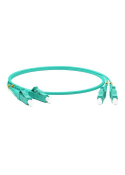 Кабель Hyperline  FC-D2-503-LC/PR-LC/PR-H-20M-LSZH-AQ Патч-корд волоконно-оптический (шнур) MM50/125 (OM3), LC-LC, duplex, 10G/40G, LSZH, 20 м