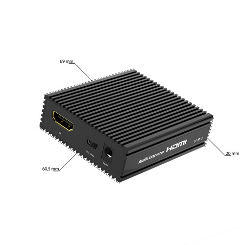 GCR PRO Конвертер Audio HDMI 1.4, 4K, поддержка EDID, HDMI 1x1 , аудио SPDIF/AUX выход, GCR-54700