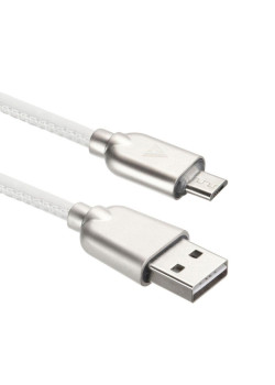 Кабели USB ACD USB кабель ACD-Allure MicroUSB ; USB-A Кожа, 1м, белый (ACD-U926-M1W)