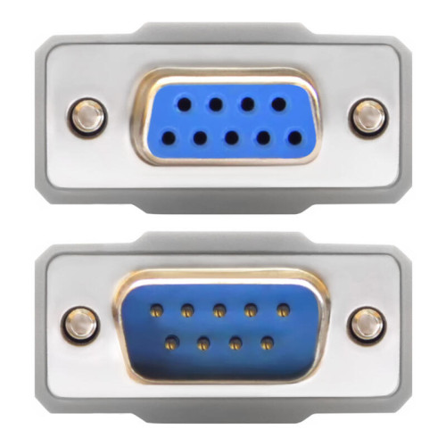 GCR Удлинитель 0.3m 0-модемный COM, DB9/DB9  9M/9F, серый, 30 AWG, GCR-51626