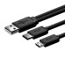 Greenconnect Кабель 0.15m USB 2.0, AM + microB 5pin/CM, Y-образный, черный, 28/28 AWG, GCR-51650