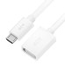 GCR PRO Адаптер переходник OTG 1.5m USB, microB 5pin/AF, белый, морозостойкий, GCR-55592