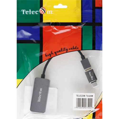 Кабель-переходник/ Кабель-переходник USB 3.0-->RJ-45 2.5G Ethernet, and TypeC адаптер 0.15м Telecom <TU325M> Кабель-переходник/ Кабель-переходник USB 3.0-->RJ-45 2.5G Ethernet, and TypeC адаптер 0.15м Telecom <TU325M>