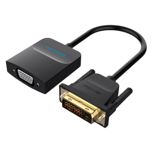 Мультимедиа конвертер активный Vention DVI-D 25М > VGA - 0.15 м. Чёрный