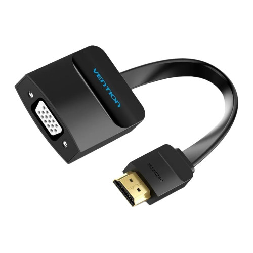 Мультимедиа конвертер Vention HDMI > VGA + аудио, гибкий, плоский