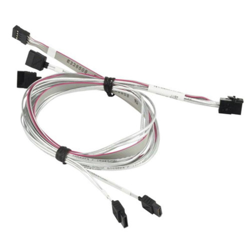 Кабель SuperMicro CBL-SAST-0556 Internal MINI SAS HD - 4 SATA w/ SB,  90/90/75/75/75 cм, 30AWG, 12Gb/s
