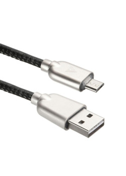 Кабели USB ACD USB кабель ACD-Allure MicroUSB ; USB-A Кожа, 1м, черный (ACD-U926-M1B)