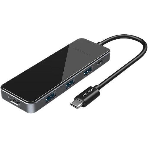 Мультифункциональный хаб Vention USB-C > HDMI v2.0/3xUSB 3.0 OTG/PD