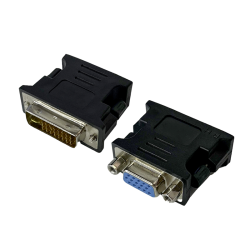 GCR Переходник DVI-I 24+5М / VGA 15F, черный, GCR-55253