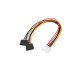 Кабель GoPower MOLEX (f)-2SATA (m) 0.2м PVC RoHS (1/500)