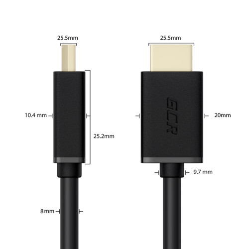 GCR Кабель 20.0m HDMI-DVI черный, OD8.0mm, 28 AWG, позолоченные контакты, 19M / 25M Dual Link, тройной экран GCR Кабель 20.0m HDMI-DVI черный, OD8.0mm, 28 AWG, позолоченные контакты, 19M / 25M Dual Link, тройной экран