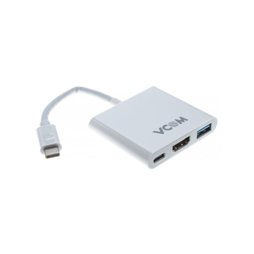 Кабель-адаптер/ Кабель-адаптер пластик USB3.1 Type-CM-->HDMI-F+USB3.0-F+TypeC-F with PD, 0,15m VCOM <CU427> Кабель-адаптер/ Кабель-адаптер пластик USB3.1 Type-CM-->HDMI-F+USB3.0-F+TypeC-F with PD, 0,15m VCOM <CU427>