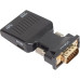 Переходник/ Переходник VGA(M)+audio+microUSB --> HDMI(F)1080*60Hz, VCOM <CA337A>