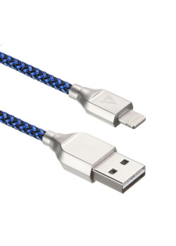 Кабели USB ACD USB кабель ACD-Titan Lightning ; USB-A Нейлон, 1м, сине-черный (ACD-U927-P5L)