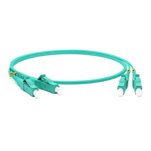 Кабель Hyperline  FC-D2-503-LC/PR-LC/PR-H-2M-LSZH-AQ Патч-корд волоконно-оптический (шнур) MM 50/125(OM3), LC-LC, duplex, 10G/40G, LSZH, 2 м