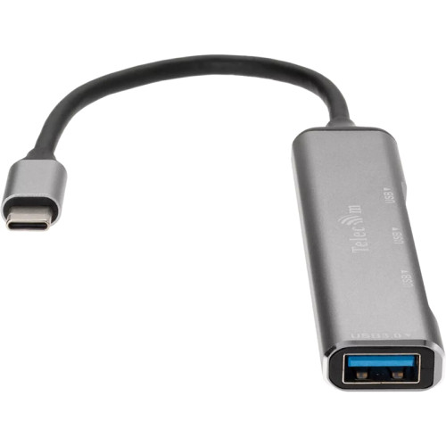 Переходник/ Переходник USB 3.1 Type-C-->USB3.0+3 USB2.0, Aluminum Shell, 0.2м Telecom <TA308C>