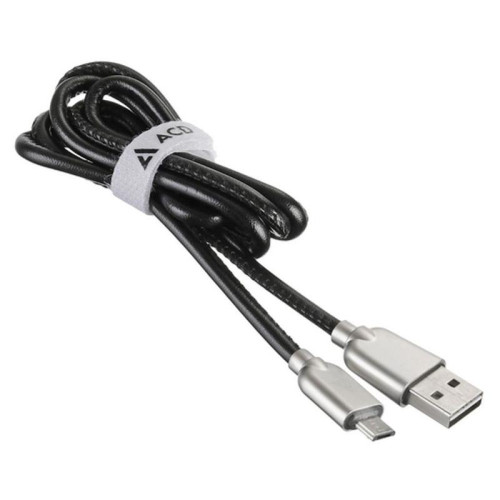 Кабели USB ACD USB кабель ACD-Allure MicroUSB ; USB-A Кожа, 1м, черный (ACD-U926-M1B)