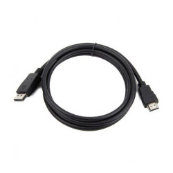 Кабель DisplayPort-HDMI Cablexpert CC-DP-HDMI-7.5M, 20M/19M, 7.5м, черный, экран, пакет
