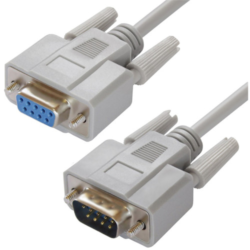 GCR Удлинитель 0.3m 0-модемный COM, DB9/DB9  9M/9F, серый, 30 AWG, GCR-51626