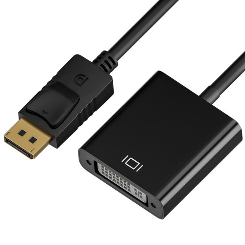 Переходник 0.20m Active DisplayPort/DVI v1.2 20M/25+4F + DAC (видео чип конвертера) Greenconnect  GCR-ADP2MDVI, черный