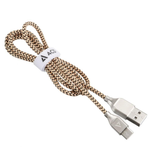 Кабели USB ACD USB кабель ACD-Titan Type-C ; USB-A Нейлон, 1м, желто-черный (ACD-U927-C2Y) (550922)