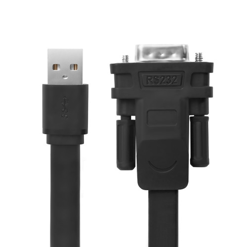 Greenconnect Конвертер-переходник 1.0m плоский, черный, 28/26 AWG, USB 2.0 AM / DB9 RS-232 PROF GCR-UOC5M-BCG-1.0m, чипсет PL2303RA Greenconnect Конвертер-переходник 1.0m плоский, черный, 28/26 AWG, USB 2.0 AM / DB9 RS-232 PROF GCR-UOC5M-BCG-1.0m, чипсет PL2303RA