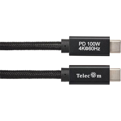 Кабель/ Кабель USB 3.1 Type Cm -- Cm  IC 5А 20Gbs длина 2M, Telecom <TC420B-2M> черный