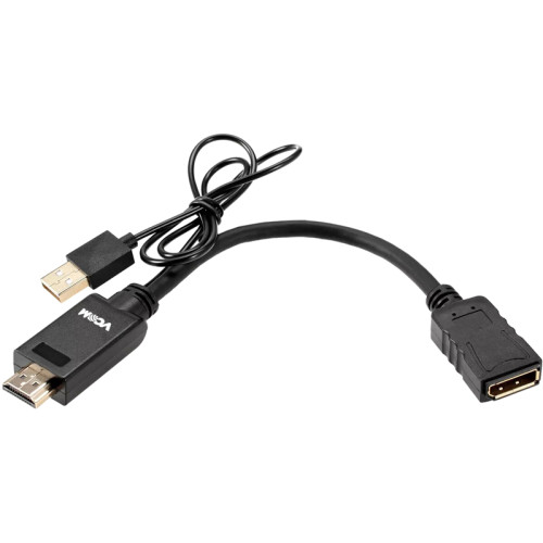 Кабель-переходник/ Кабель-переходник HDMI(M) +USB---> DP(F) 0.15m  4K*60Hz VCOM<CG599E>