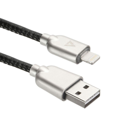 Кабели USB ACD USB кабель ACD-Allure Lightning ; USB-A Кожа, 1м, черный (ACD-U926-P5B)