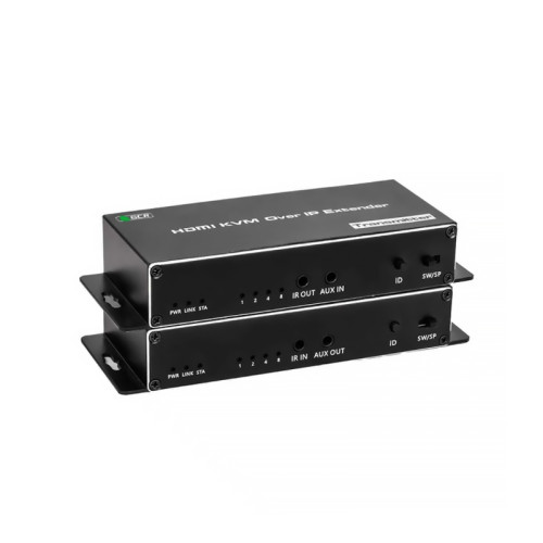 GCR Удлинитель HDMI KVM по IP по витой паре 4K до 180М передатчик + приемник, поддержка IR, EDID, Stereo Audio