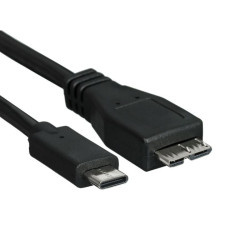 Кабель/ Кабель GoPower Type-C (m)-microUSB-B (m) 0.5м ПВХ черный Premium Zip-Lock c подвесом (1/200)