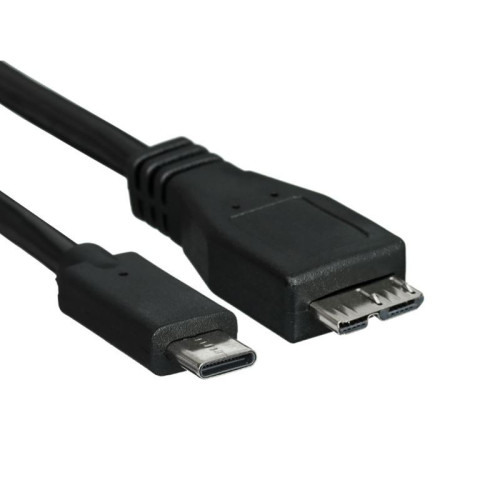 Кабель/ Кабель GoPower Type-C (m)-microUSB-B (m) 0.5м ПВХ черный Premium Zip-Lock c подвесом (1/200)