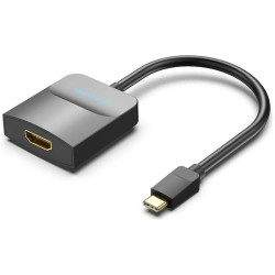 Мультимедиа конвертер Vention USB Type C M/HDMI F, Черный