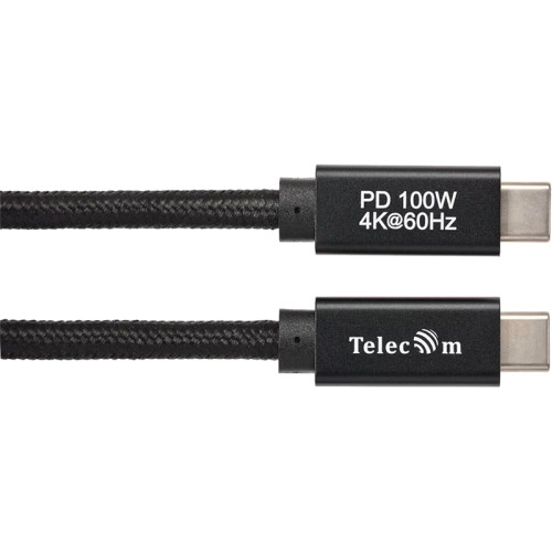 Кабель/ Кабель USB 3.1 Type Cm -- Cm  IC 5А 20Gbs длина 2M, Telecom <TC420B-2M> черный