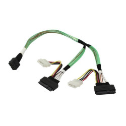 Кабель Amphenol Cable 05-50065-00   U.2 Enabler, HD (SFF8643) -to- (2x SFF8639), 50cm,  Used to attach directly to the 8639 interface of the NVMe drive (05-50065-00)