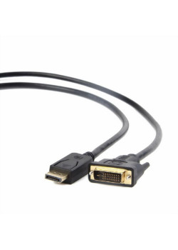 Кабель DisplayPort-DVI Cablexpert CC-DPM-DVIM-3M, 20M/25M, 3.0м, черный, экран, пакет