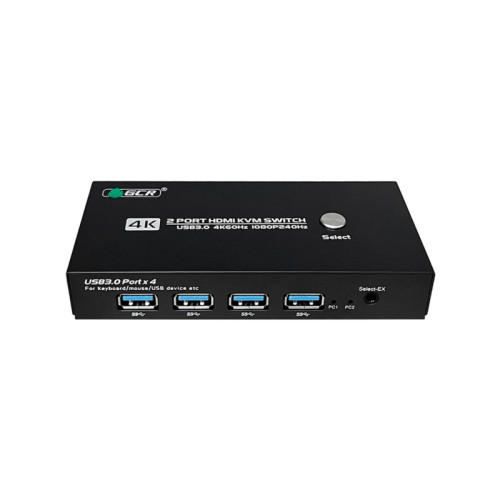 GCR Переключатель KVM HDMI 2.0, 2 устройства к 1 монитору 2X1, 4K60Hz, USB 3.0, GCR-57420