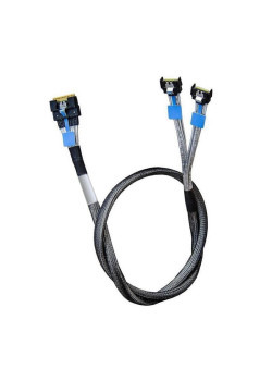 Кабель Amphenol RMC38-0824,, Slimline SAS x8 74P  -TO-  2x MCIO x4 38P  , 85 Ohm, L:80cm