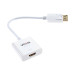 Кабель-переходник/ Кабель-переходник DisplayPort(M) ---> HDMI(F) 0.2m 4K@30Hz VCOM <CG601>