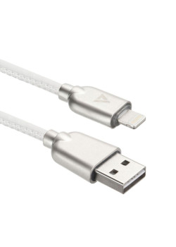 Кабели USB ACD USB кабель ACD-Allure Lightning ; USB-A Кожа, 1м, белый (ACD-U926-P5W)