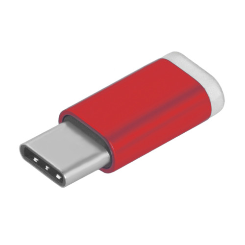 Greenconnect Переходник USB Type C на micro USB 2.0, M/F, Greenconnect, красный, GCR-UC3U2MF-Red